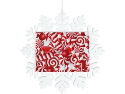 Decoração Em Forma De Flocão De Neige Em Sucre D'orge, Transparente, Fácil De Aparar, 14 X 14 Cm