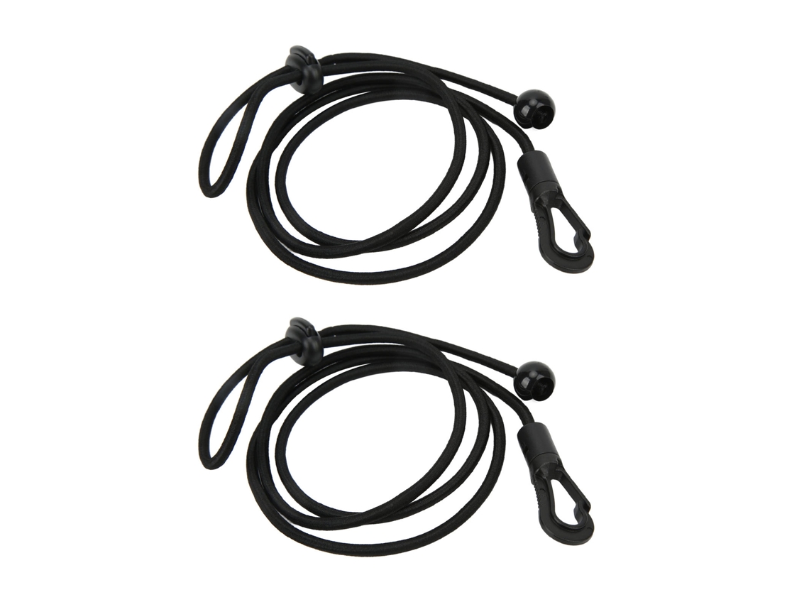 2pcs Cordão Elástico Para Remo De Kayak Canoa 180cm Com Gancho Para Pesca Surfing Acessório De Náutica Preto