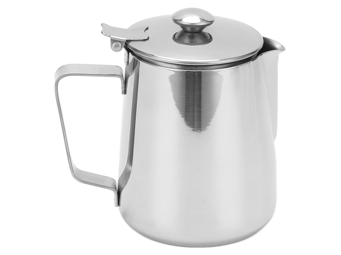 Jarra Para Espumar Leite Em Aço Inoxidável 304, Com Tampa, Ideal Para Uso Doméstico E Em Cafeterias, Capacidade De 1500ml