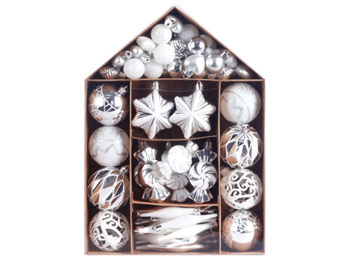 Conjunto de Bolas de Natal KKVOGMLE Árvore Pintado - 73un