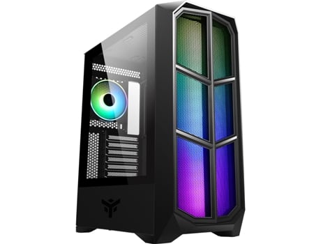 Caixa de Pc Média Torre Atx com Painel de Vidro ITEK Vertibra Y210 Rgb
