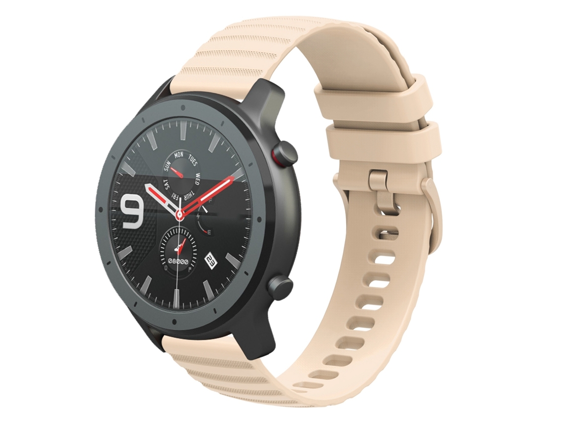 Bracelete de Smartwatch para Amazfit GTR 47mm 22mm de silicone pontilhada ondulada de cor sólida (cor clara estrela)