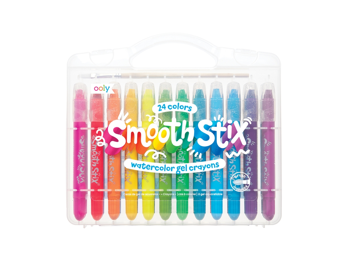 Lápis De Cor Em Gel Aquarela Ooly Smooth Stix Conjunto Grande De Lápis De Cor Para Crianças