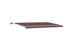 Toldo Retrátil Manual com Luz Led 500x300 Cm Castanho MAISON EXCLUSIVE