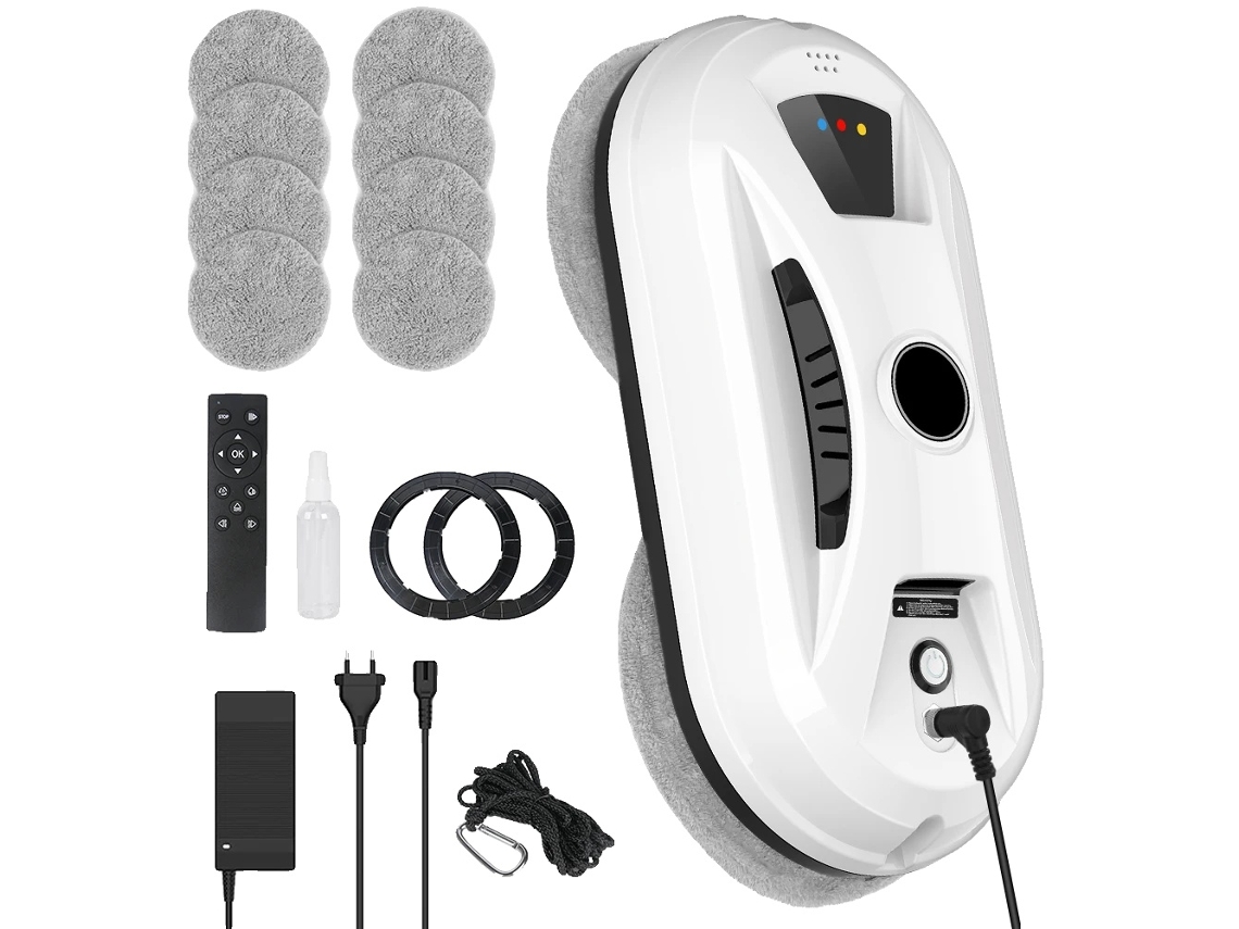 Robô De Limpeza De Janelas, Operação Eficiente, Alta Potência De Sucção, Branco, Ue, Sim