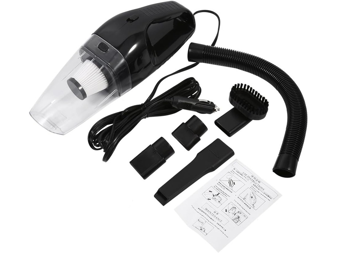 Aspirador De Pó Portátil Para Carro, Para Uso Seco E Úmido, Prático E Automático, 12v 120w Com Cabo De 5m, 3 Cores Preto