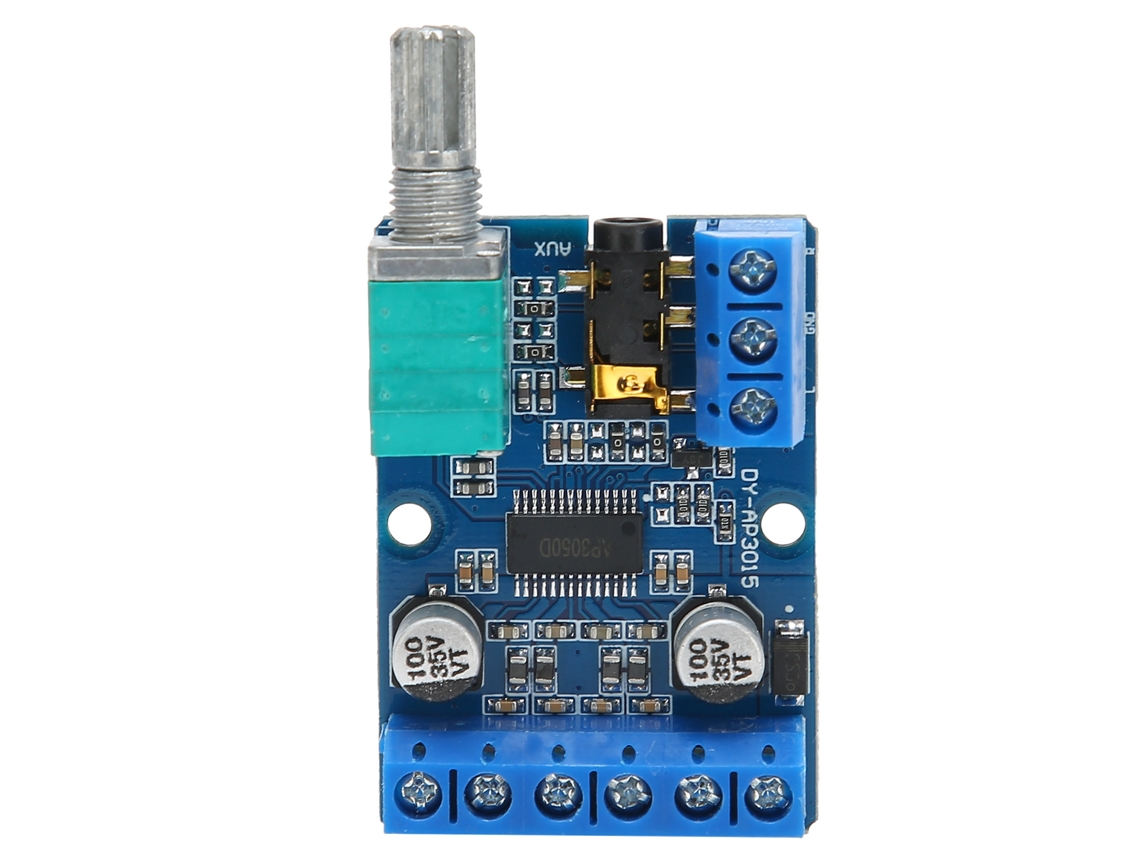 Placa de Amplificador de Potência Mali digital estéreo 30W x 2 com controle de volume 12V/24V