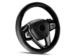 Capa Volante Pele Nappa 38cm Revestimento Silicone Anti derrapante Universal Acessórios Interior Automóvel STELASPLEN