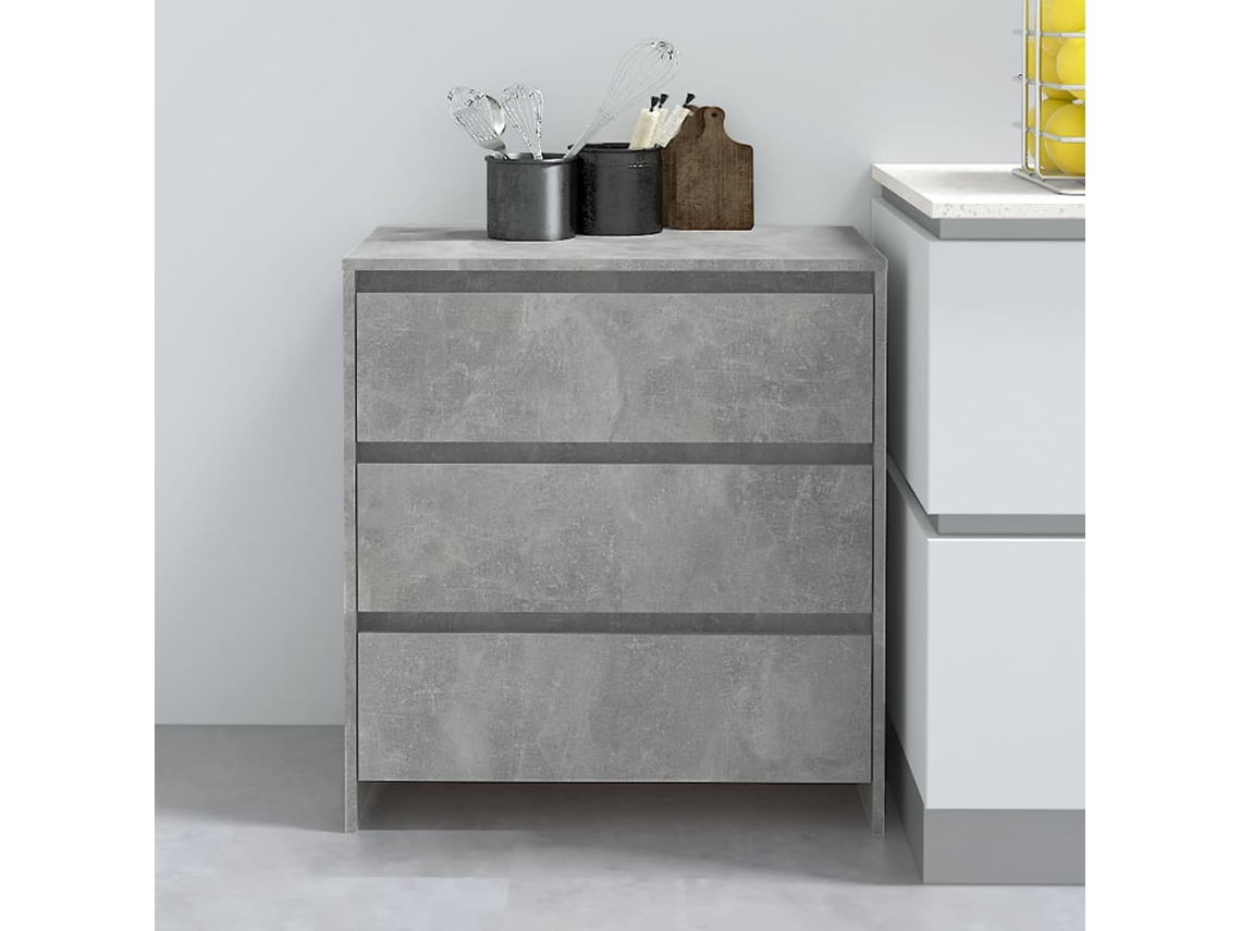 Aparador 70x41x75 cm Madera Procesada Cemento Gris