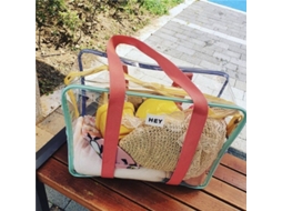 Bolsa de férias AQUAFORGE grande, transparente, para praia, gelatina