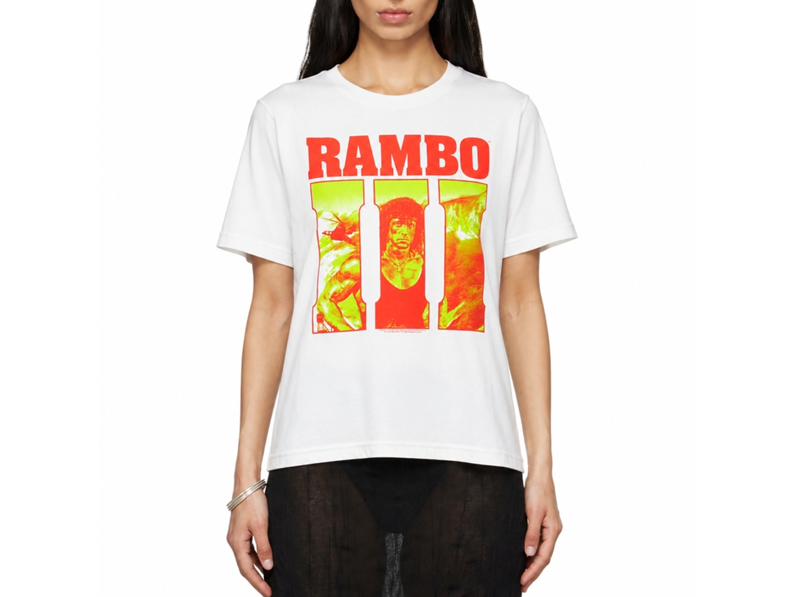 Rockinstone Rambo Neon 3 White T-shirt Size:xxxl