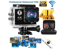 Câmera de atividade WiFi HD 1080P 4K à prova dágua - V38 - preta S/MARCA