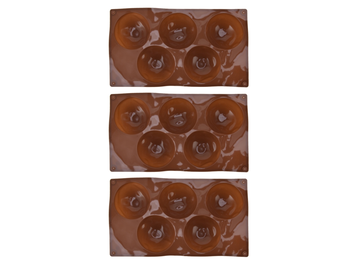 Forma de Silicone LAXISCREED 5 Buracos para Chocolate Biscoito Pastel