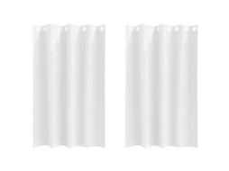 Conjunto 2 Cortinas Opacas Vidaxl Branco Poliéster (175 X 140 Cm)