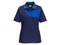 Polo Pw2 Para Mulher Moderno E Confortável / Preto Vermelho / S Portwest