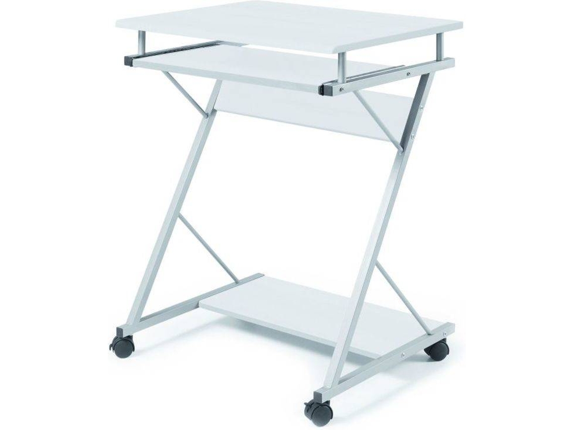 Mesa de Apoio para Portátil JSHOME Volta Branco (60 x 75 x 48 cm - Metal e Madeira)