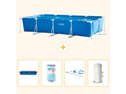 Intex Piscina Com Estrutura Retangular - 450x220x84 Cm - 5-peças S130