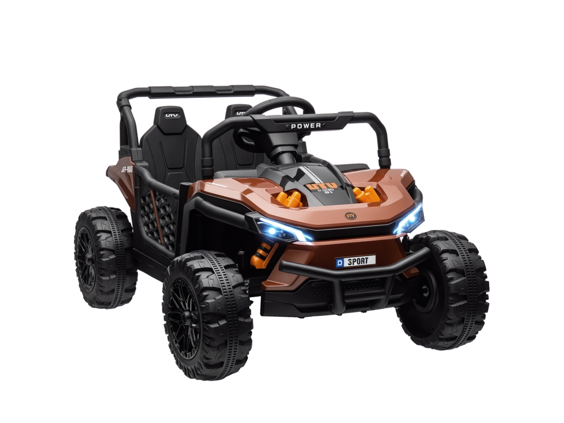 Carruagem Elétrica 12v Controle Remoto 2.4ghz 103x69x59h, Marrom