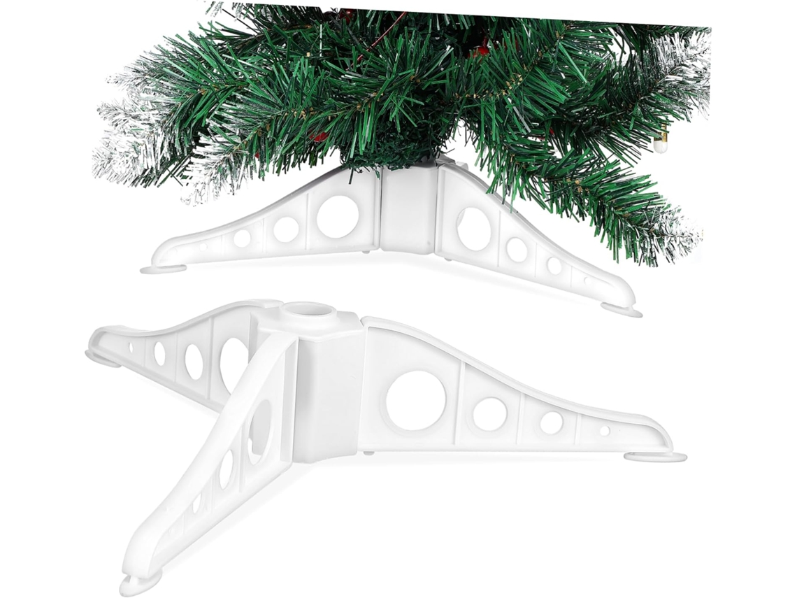 Base para Árvore de Natal Feita de Material para Árvores Artificiais. Suporte Branco. Fácil de Montar e CHABERLU