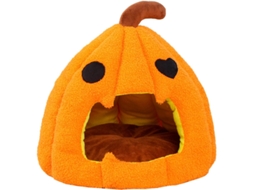 Cama de Gato Halloween ELORY Abóbora com Almofada Lavável