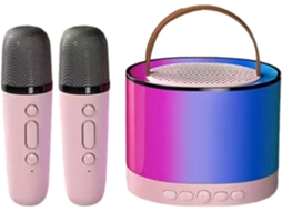 Mini máquina de karaokê com microfones SFUSHOS