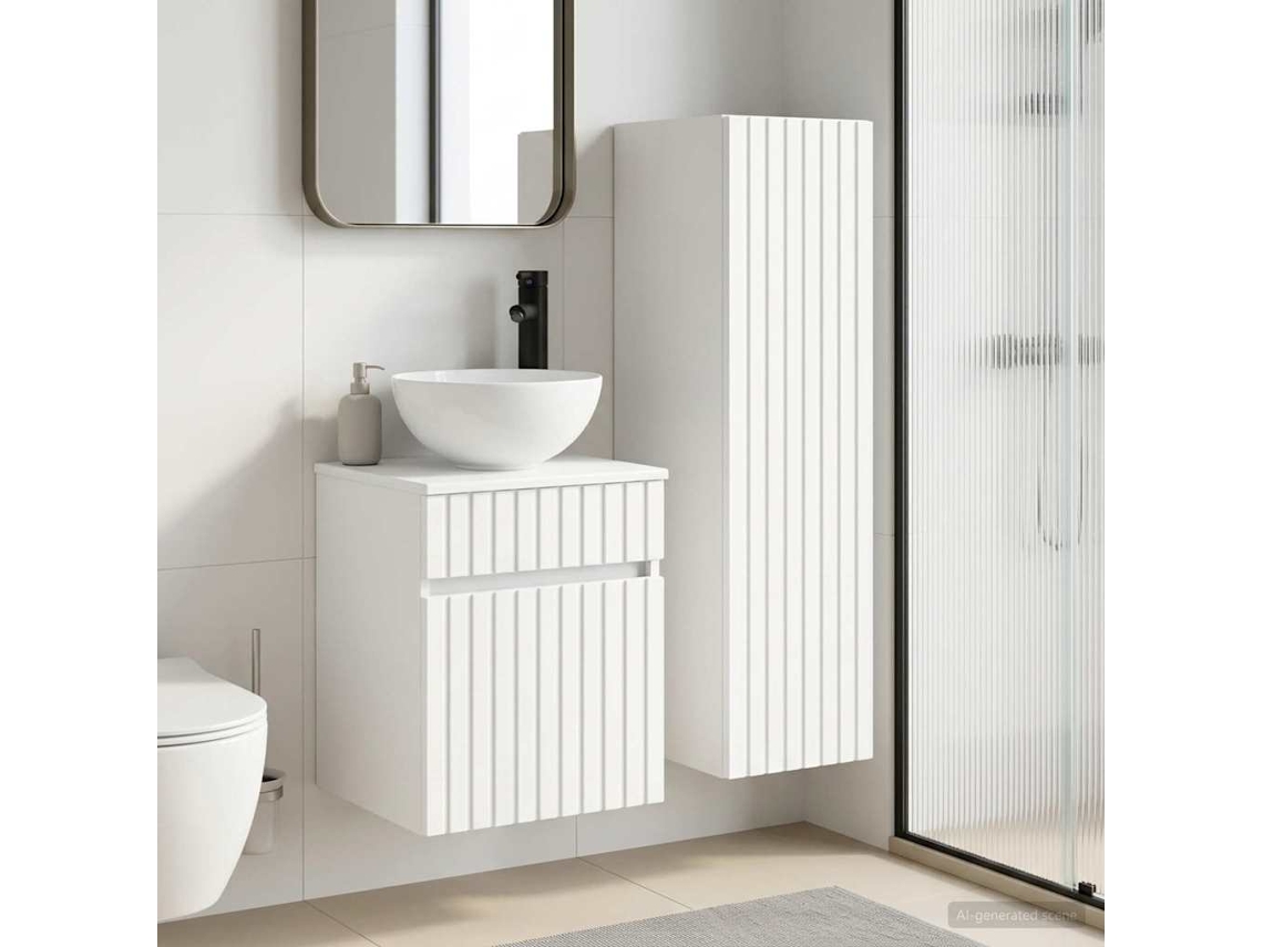 Vidaxl Conjunto De Móveis Para Banheiro 2 Unid. Branco