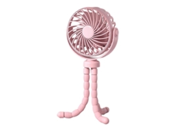 Ventilador De Polvo, Ventilador De Mesa Para Camping, Rosa, Para Ventilação Portátil Com Controlo Prático Das Funções Indicadas
