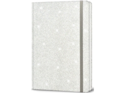 Caderno De Capa Dura A5, Tamanho 8,3 X 5, 7 Polegadas, Com 160 Páginas Pautadas, Acabamento Com Glitter Que Não Descasca, Adolescentes
