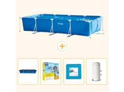 Intex Piscina Com Estrutura Retangular - 450x220x84 Cm - 5-peças S102