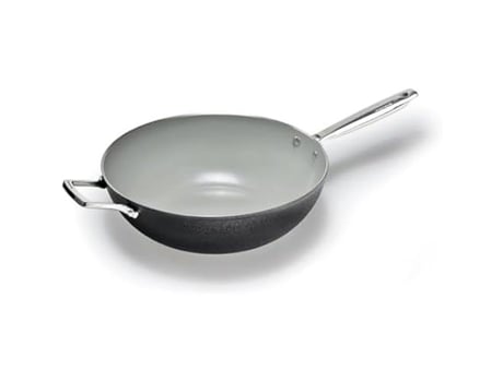 MONETA Harmonia Finegres Wok 32 Cm Revestimento Natural Sem Ptfe Todas As Fontes de Calor Incluindo Indução