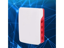 Capa Abs Protetora Para Raspberry Pi 4b Branco Vermelho