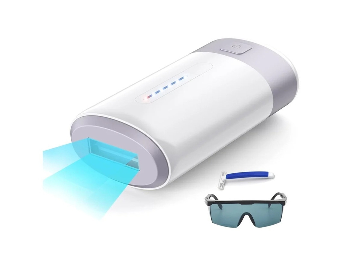 Dispositivo De Depilação A Laser Ipl Para Uso Doméstico, 5 Velocidades, Mini Depilação Indolor Com Fio Yizhood (branco)