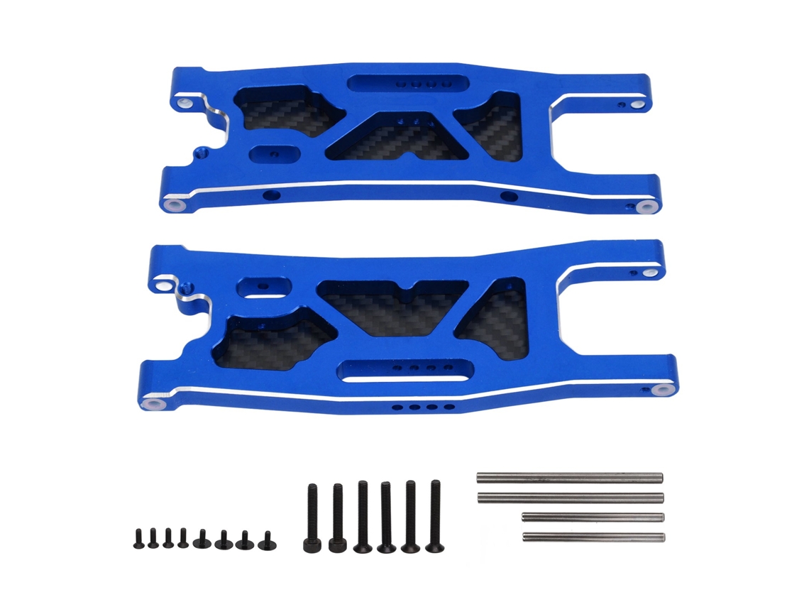 Braço De Suspensão Traseiro Rc Carro Traxxas 1/8 Sledg Azul