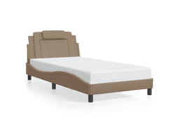 Bed Frame, Bed Frames Vidaxl Marrom Couro Artificial (100 X 200 Cm)