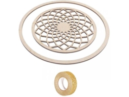 Discos RAYHER (Dourado - Madeira - 13 cm)