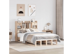 Cama Com Estante Sem Colchão 135x190 Cm Pinho Maciço