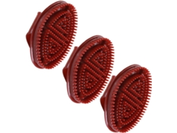 Conjunto Hemobllo Com 3 Escovas Multifuncionais De Tamanho Médio, Vermelho Escuro, Escova De Massagem Esfoliante Para