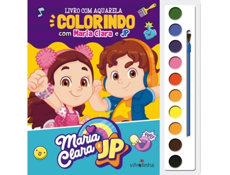 Livro Aquarela - Colorindo Com Maria Clara E Jp De Vitrola Editora (português Do Brasil)