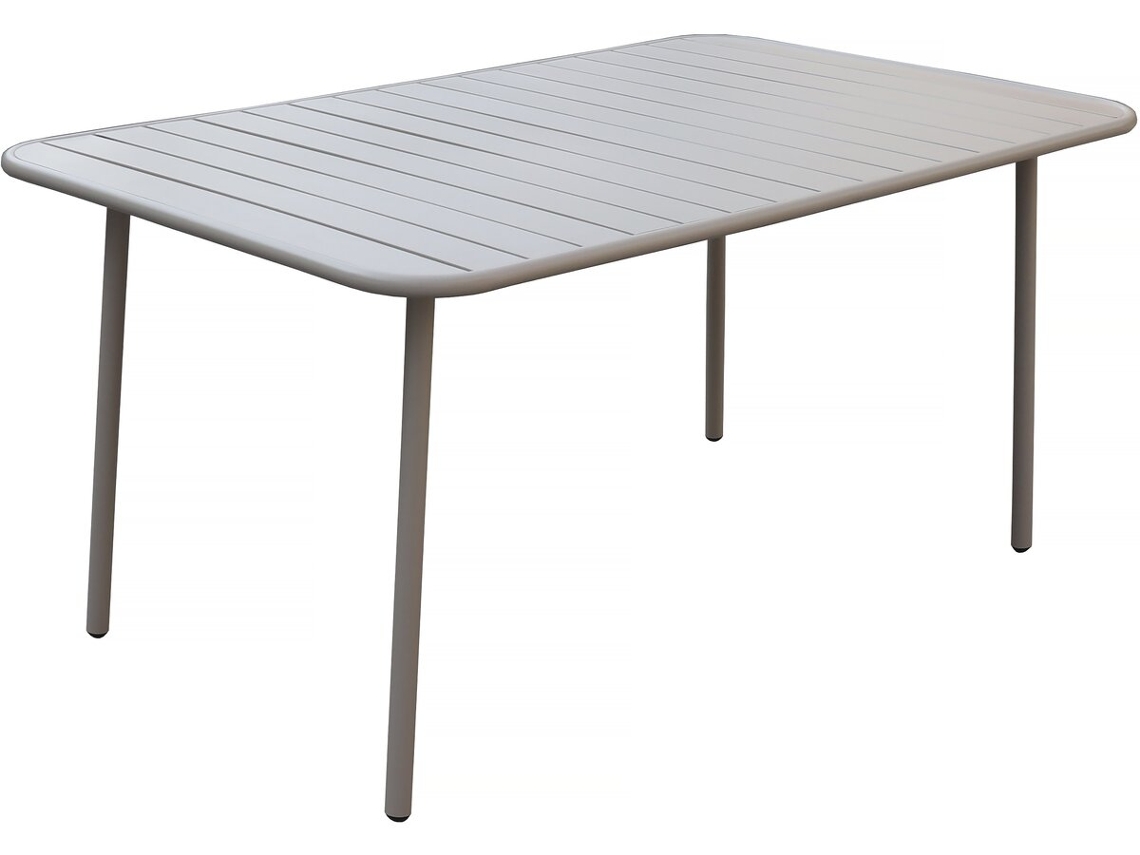 Mesa De Jardim Em Metal Bilbao 150 X 90 X 71 Cm Taupe Habitat Et Jardin
