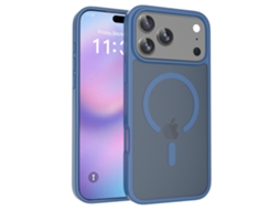 Capa Híbrida Skalo Para Iphone 17 Pro Max Com Toque Suave - Azul