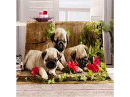Manta de Flanela Fansu Estampa 3d Cachorro Colcha Microfibra Macia e Fofa para o Inverno Ideal Cama Ou Sofá Ad