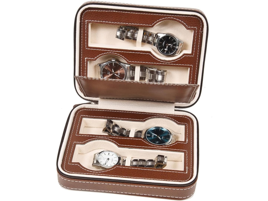 Estojo De Viagem Elegante Com Zíper Para Organização De Armazenamento.