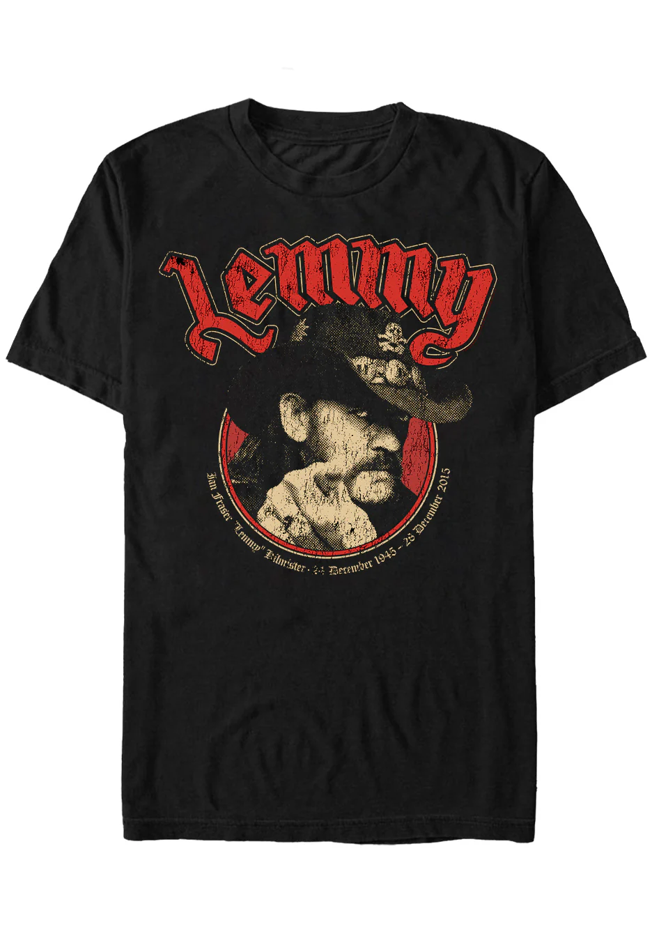 Size:xxl Rockinstone Lemmy Kilmister - Point Circle - T-shirt Unisex Adults