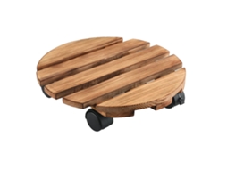 Suporte Para Plantas Móvel De Madeira Com Rodas Universal