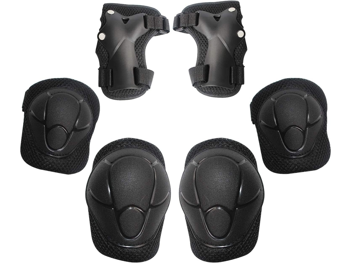Kit de proteção AQUAFORGE para skate infantil, cotoveleiras, Joelheiras e protetores de pulso