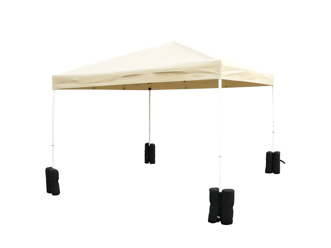 Supporto per gazebo pieghevole tenda per feste set da 4 nero ZENCORE SERVICES