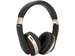 Fone De Ouvido Bluetooth Dobrável Cryfokt, Sem Fio, Estéreo, Com Microfone, Para Jogos E Música, Na Cor Prata Dourado