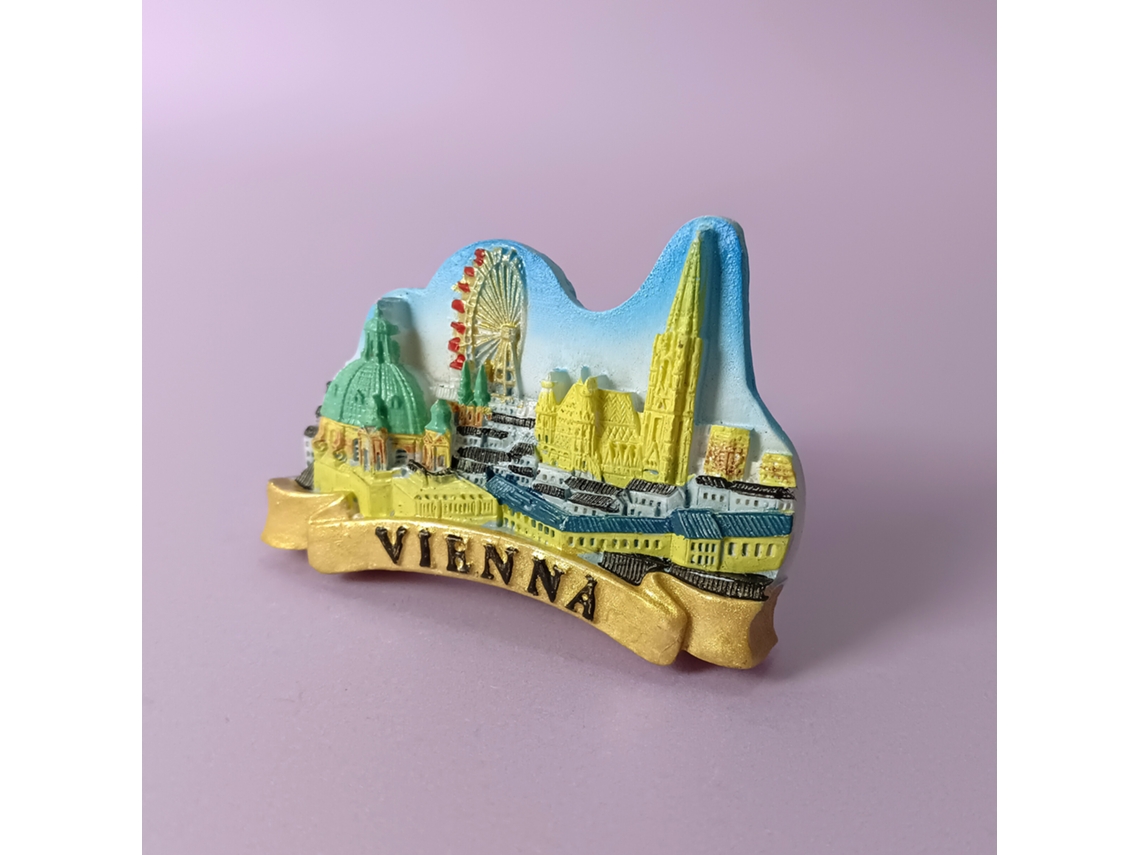 (fita Dourada De Viena, Áustria) Ímã De Geladeira De Viena