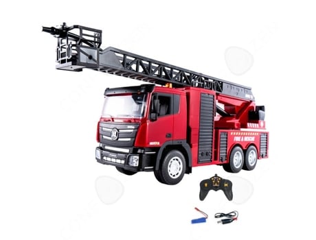Carro De Controle Remoto Para Crianças Caminhão De Bombeiros Modelo De Simulação Elétrica Com Luzes Jet Dágua Brinquedos Presente Caixa Passionova