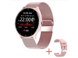 Relógio inteligente Bluetooth BW0223 com monitoramento de frequência cardíaca, oxigênio no sangue e pressão arterial, Pink Ly Ebike